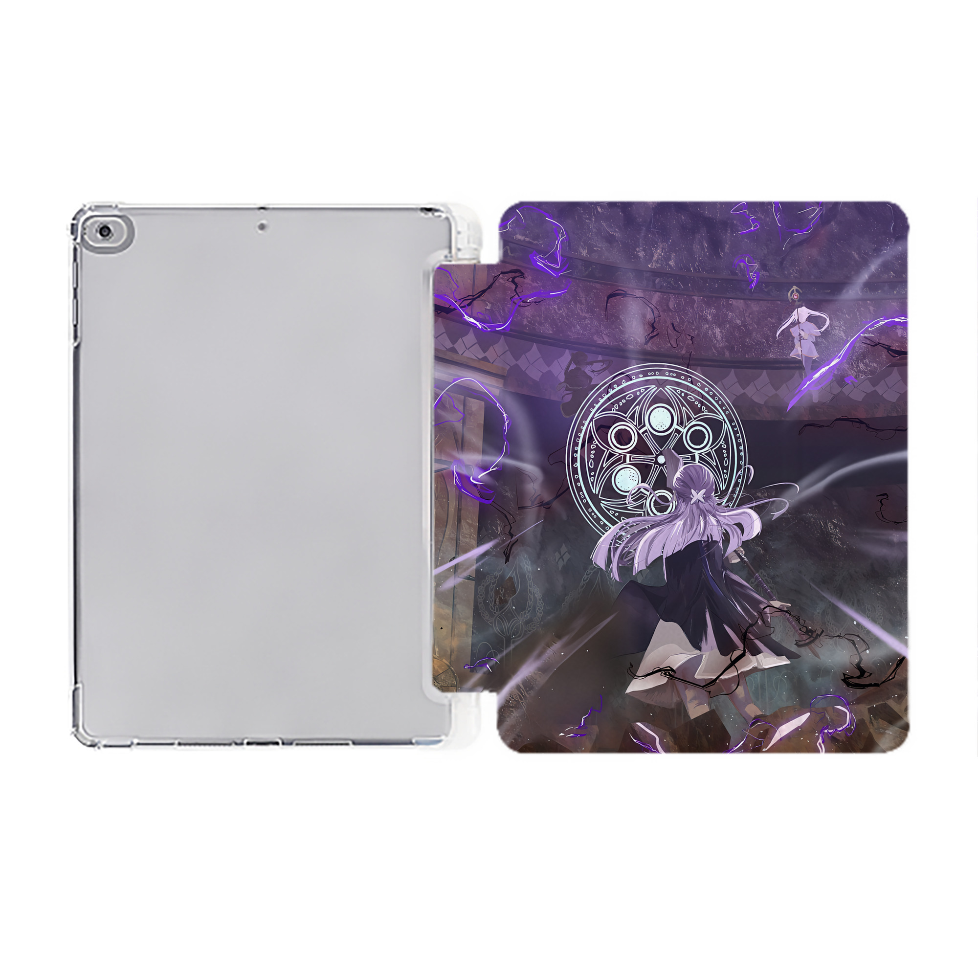 （画像用） 葬送のフリーレン Frieren IPad ケース ペン収納付き 三つ折りスタンド PUレザー×シリコン 対応機種9.5/10.5/10.9インチ